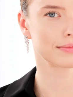 Kolczyki srebrne z perłami i cyrkoniami