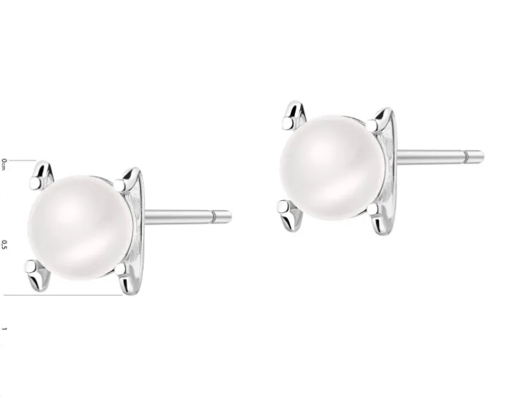 Kolczyki srebrne z perłami