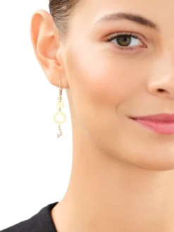 Kolczyki srebrne z perłami - koła