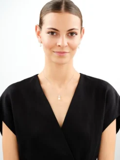 Kolczyki srebrne z perłami i cyrkoniami