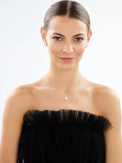 Kolczyki srebrne z perłami i cyrkoniami