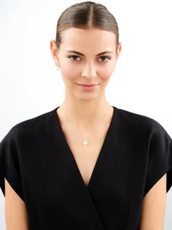 Kolczyki srebrne z perłami i cyrkoniami