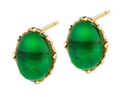 Kolczyki srebrne ze szlifowanym szkłem