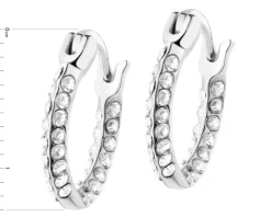 Kolczyki srebrne ze szlifowanym szkłem - koła