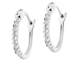 Kolczyki srebrne ze szlifowanym szkłem - koła