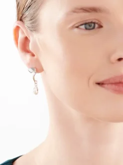 Kolczyki srebrne ze szlifowanym szkłem