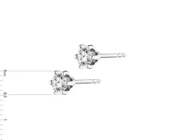 Kolczyki z białego złota z brylantami - 0,36 ct - próba 750