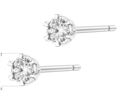 Kolczyki z białego złota z brylantami - 0,36 ct - próba 585