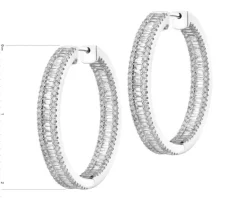 Kolczyki z białego złota z diamentami - koła - 1,21 ct - próba 750