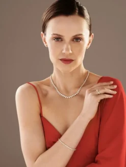 Kolczyki z białego złota z brylantami - 0,36 ct - próba 750