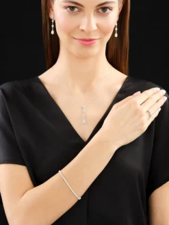 Kolczyki z białego złota z diamentami - 1,30 ct - próba 585