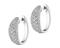 Kolczyki z białego złota z brylantami - 1,05 ct - próba 750