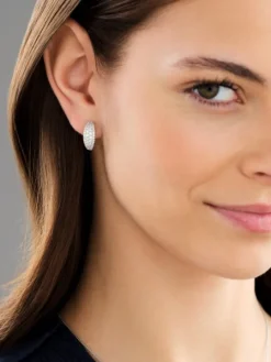 Kolczyki z białego złota z brylantami - 1,05 ct - próba 750