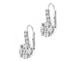 Kolczyki z białego złota z diamentami - 1,34 ct - próba 585