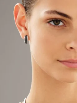 Kolczyki z białego złota z brylantami - 1,15 ct - próba 585