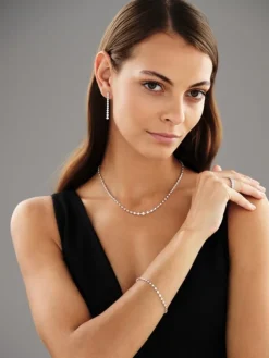 Kolczyki z białego złota z brylantami - 1,00 ct - próba 750