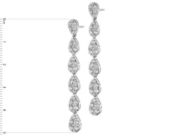 Kolczyki z białego złota z brylantami - 2,79 ct - próba 750