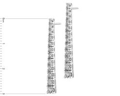 Kolczyki z białego złota z brylantami - 0,75 ct - próba 750