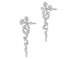 Kolczyki z białego złota z brylantami - 0,65 ct - próba 585