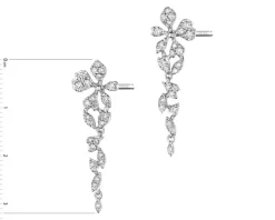 Kolczyki z białego złota z brylantami - 0,65 ct - próba 585