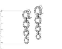 Kolczyki z białego złota z brylantami - 2,77 ct - próba 585