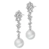 Kolczyki z białego złota z brylantami i perłami South Sea - próba 585