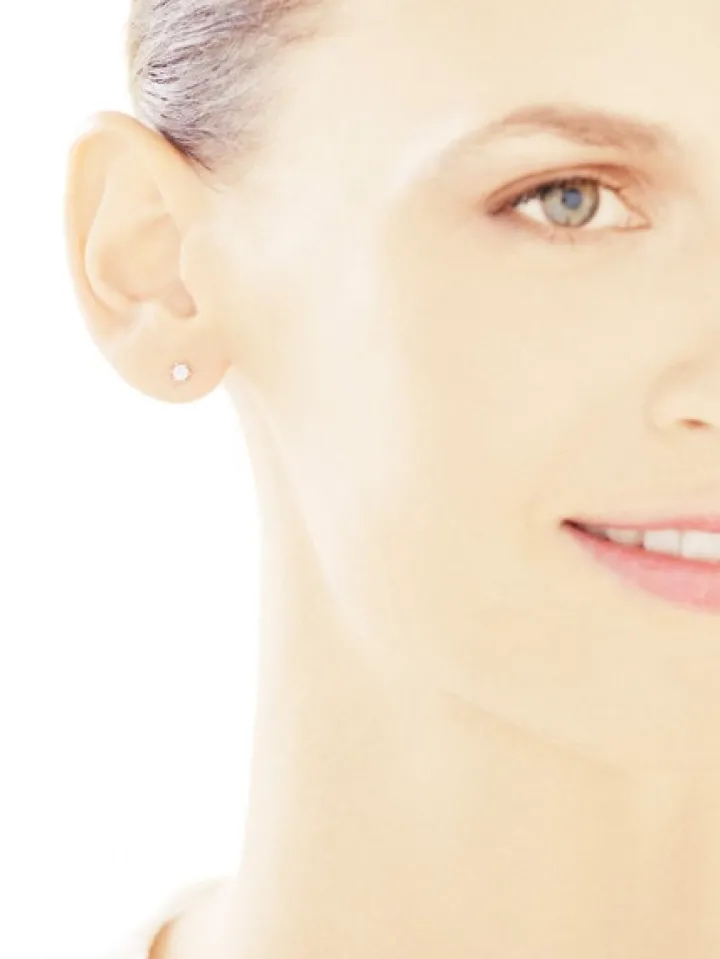 Kolczyki z białego złota z brylantami - 0,20 ct - próba 585