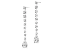 Kolczyki z białego złota z diamentami - 2,45 ct - próba 750