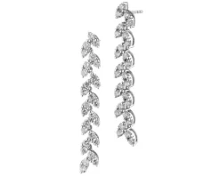 Kolczyki z białego złota z brylantami - 1,58 ct - próba 750