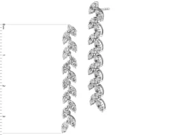 Kolczyki z białego złota z brylantami - 1,58 ct - próba 750