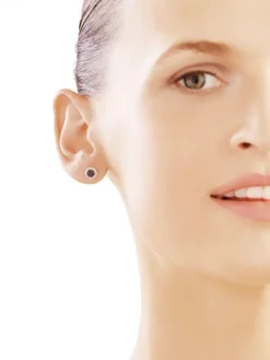 Kolczyki z białego złota z diamentami - 0,22 ct - próba 585