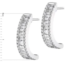 Kolczyki z białego złota z diamentami - 0,83 ct - próba 750