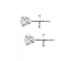 Kolczyki z białego złota z brylantami - 0,49 ct - próba 750