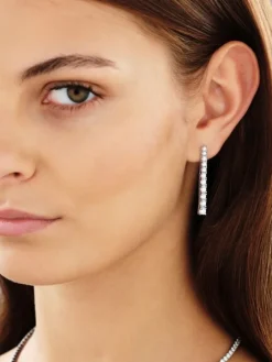 Kolczyki z białego złota z brylantami - 1,70 ct - próba 750