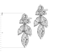 Kolczyki z białego złota z diamentami - 2,22 ct - próba 750