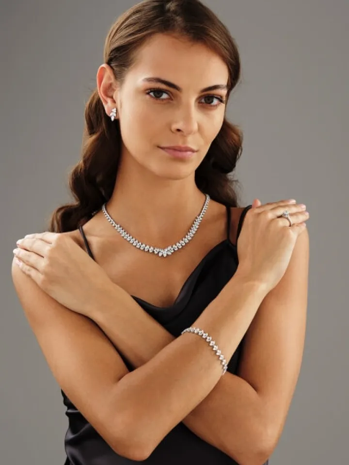 Kolczyki z białego złota z diamentami - 2,22 ct - próba 750