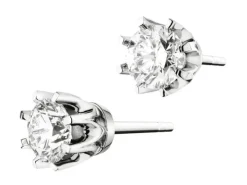 Kolczyki z białego złota z brylantami – SI2/H - 1,00 ct - próba 585