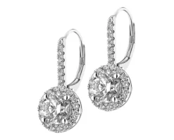 Kolczyki z białego złota z brylantami – SI2/H - 2,47 ct - próba 750