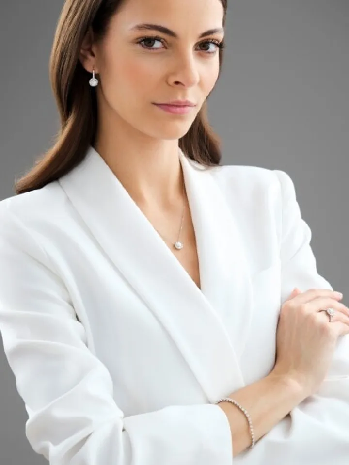 Kolczyki z białego złota z brylantami – SI2/H - 2,47 ct - próba 750