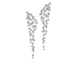 Kolczyki z białego złota z brylantami - 2,18 ct - próba 585