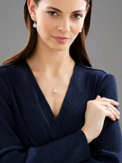 Kolczyki z białego złota z diamentami - 3,17 ct - próba 750