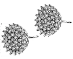 Kolczyki z białego złota z brylantami - 0,46 ct - próba 585