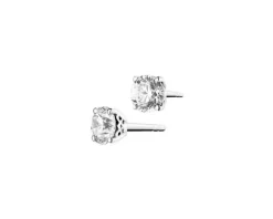 Kolczyki z białego złota z brylantami - 0,69 ct - próba 585