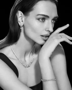 Kolczyki z białego złota z diamentami - 2,82 ct - próba 750