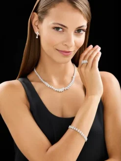 Kolczyki z białego złota z diamentami - 2,82 ct - próba 750