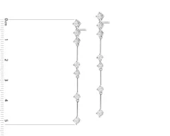 Kolczyki z białego złota z brylantami - 1,06 ct - próba 750