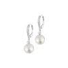 Kolczyki z białego złota z brylantami i perłami South Sea - próba 585