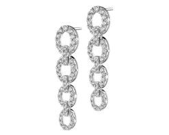 Kolczyki z białego złota z brylantami - 1,00 ct - próba 585