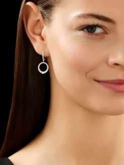 Kolczyki z białego złota z brylantami - 1,12 ct - próba 585