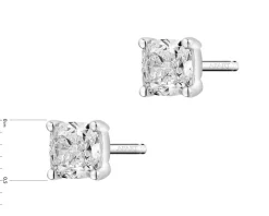 Kolczyki z białego złota z diamentami - 1,00 ct - próba 585